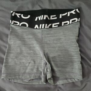 Nike Heather Gray Shorts with Black and White Details